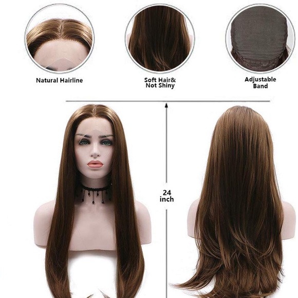 - 💫24” BROWN STRAIGHT LACE FRONT WIG💫 *NWT* - Picture 3 of 5